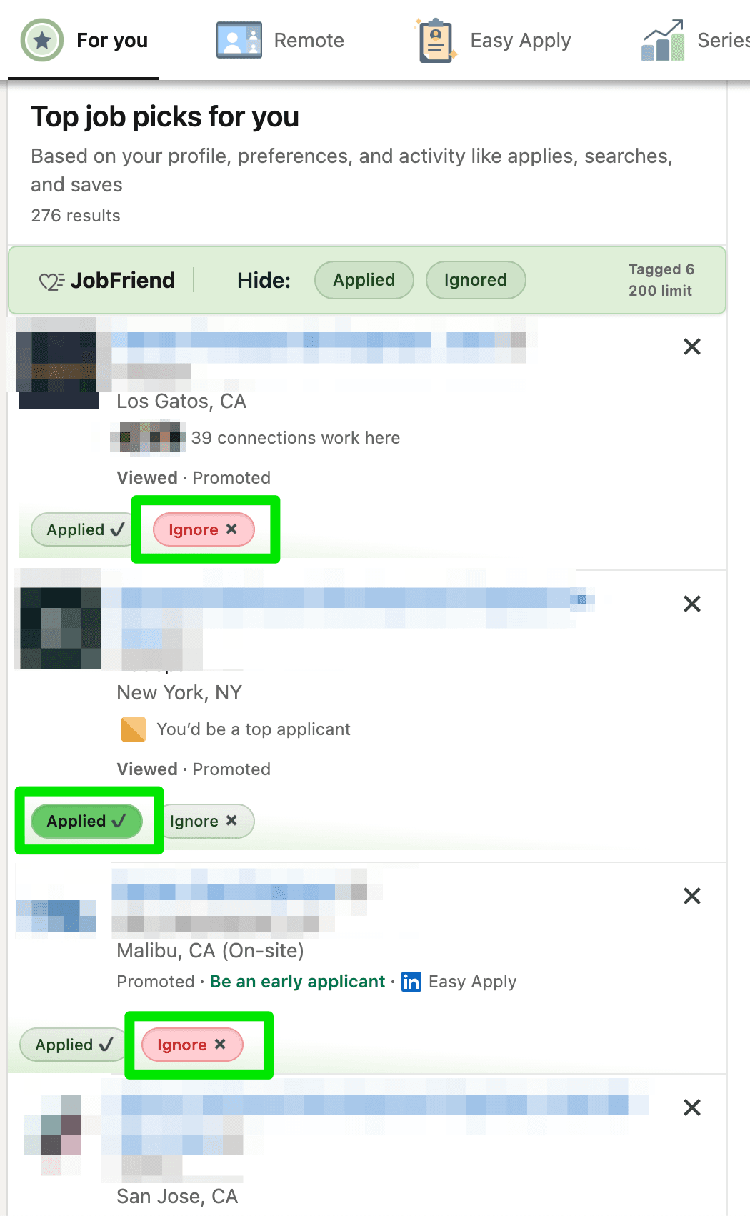 JobFriend example: Marking job status with JobFriend